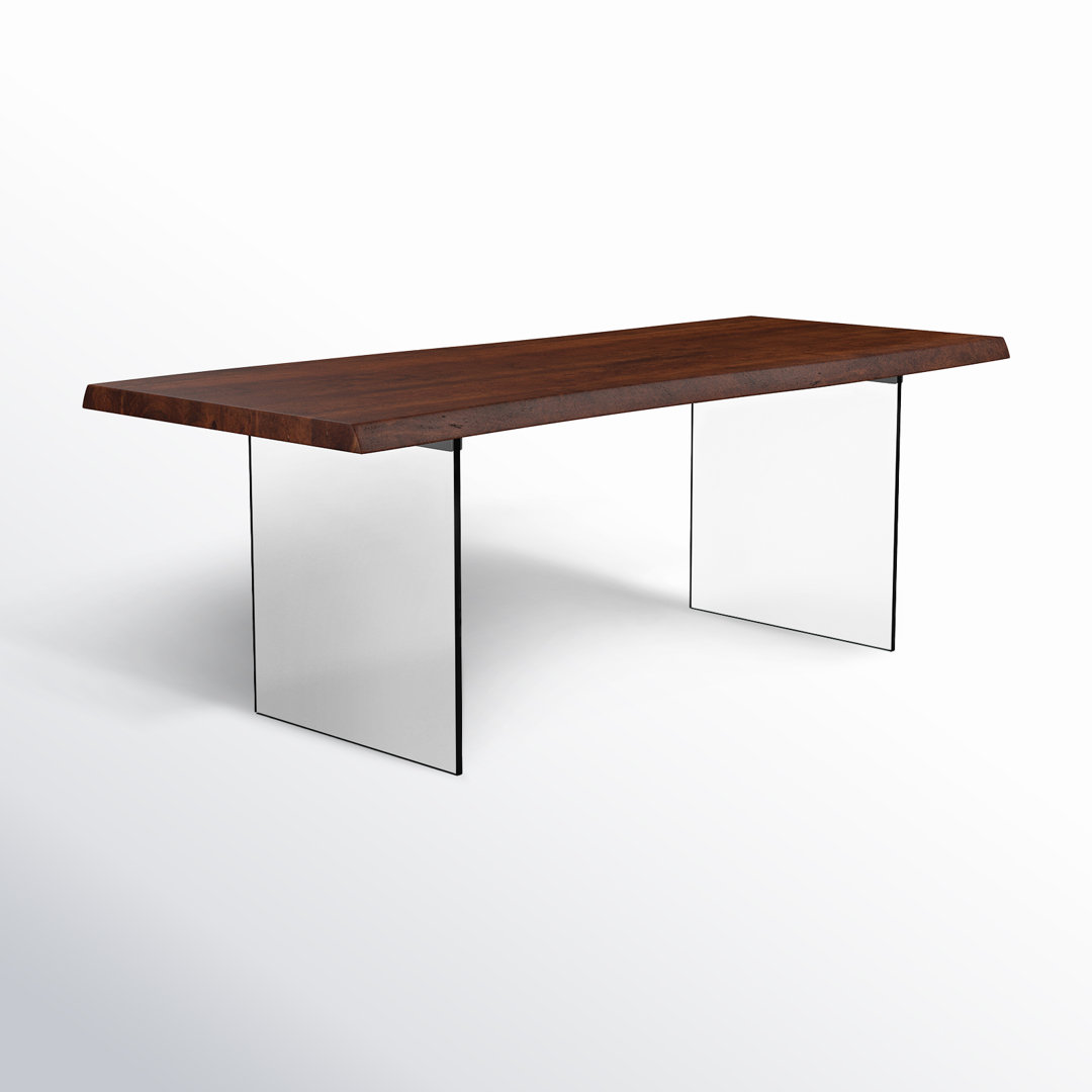 Colin Acacia Solid Wood Top Metal Base Dining Table AllModern Top 