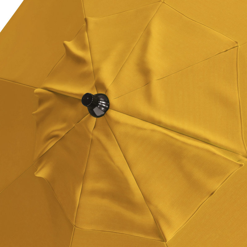 Parasol de marché octogonal Loudean, Toile jaune performance