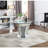 Choi Round Glass Top Metal Base Dining Table