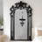 French-Style Vintage Floral Wall-Mounted Full-Length Mirror-118733687
