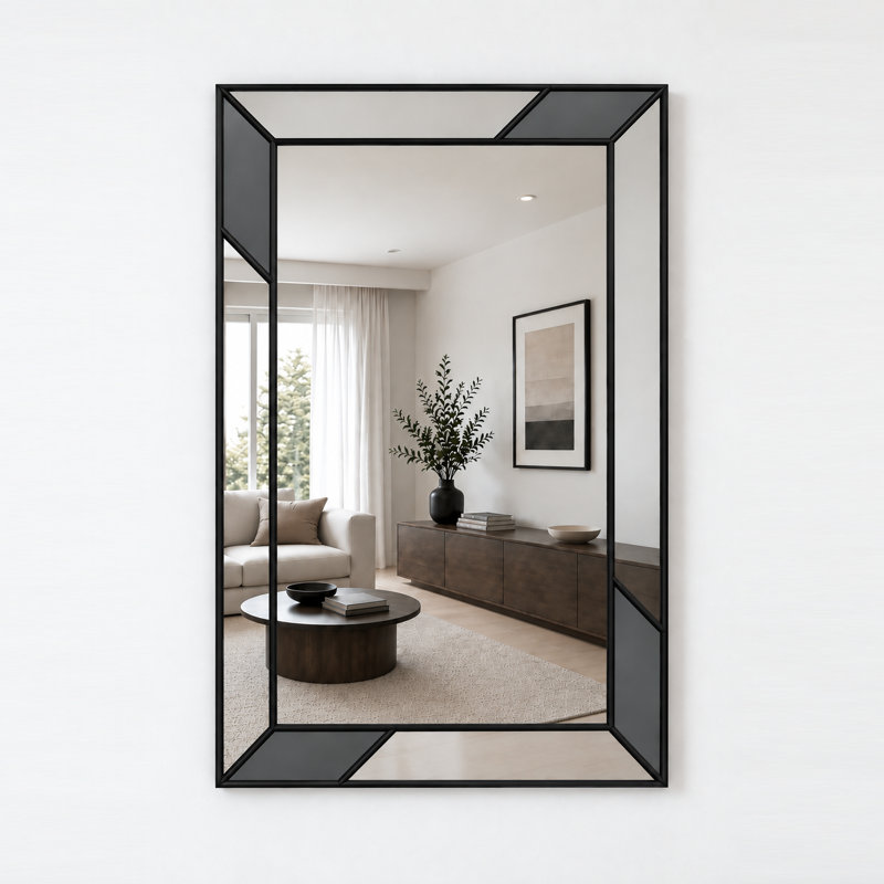 Fehzaan  Karone Wall Mirror In Grey