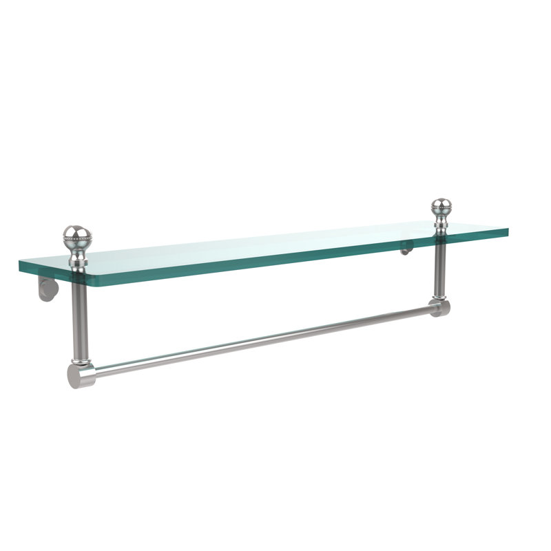 Morosini Bracket Shelf with Towel Bar, Polished Chrome