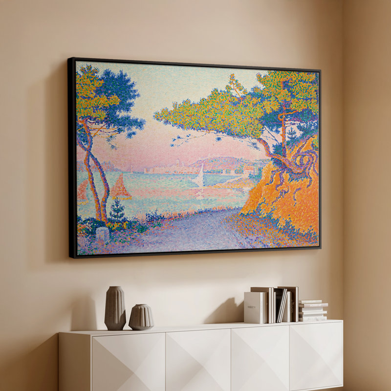 Golfe Juan, 1896 - Paul Signac, toile tendue avec châssis, 26 x 40, Naturel