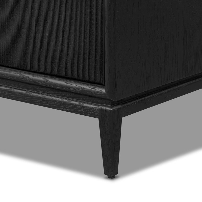 Rosenell 6 Drawer Dresser, Black Oak Veneer
