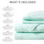 4 draps, 100% molleton, douillet, ultra doux, boulochage, lavable à la machine, livré avec des draps-housses plats et 2 taies d'oreiller pour un lit relaxant
