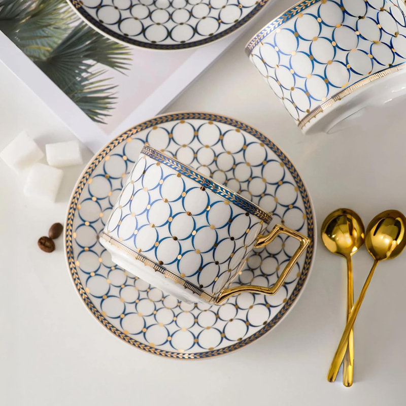 European style cup and saucer set