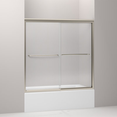 Porte de baignoire de dérivation 59,63 "x 58,31" avec technologie CleanCoat Fluence