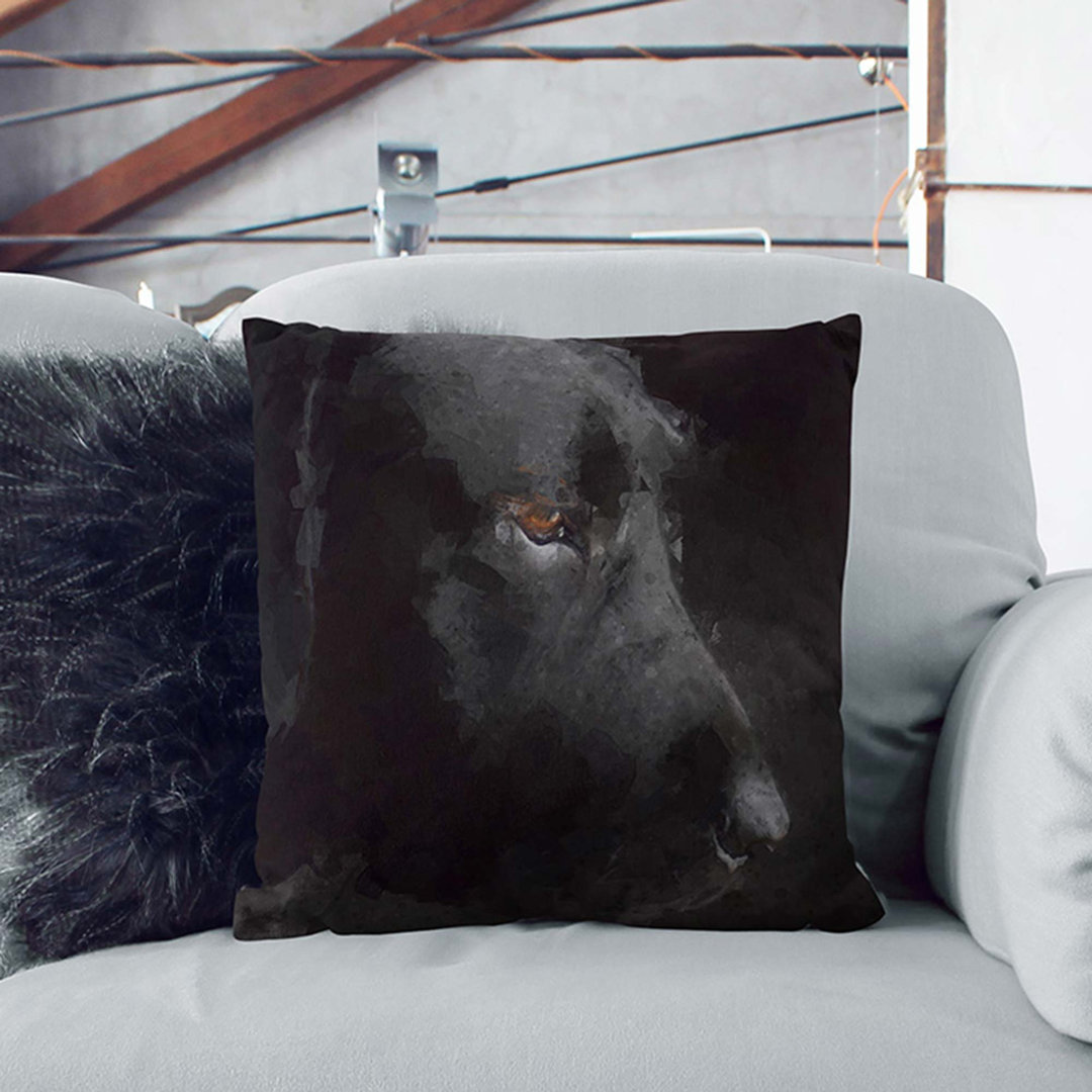 Black Labrador Retriever In Abstract