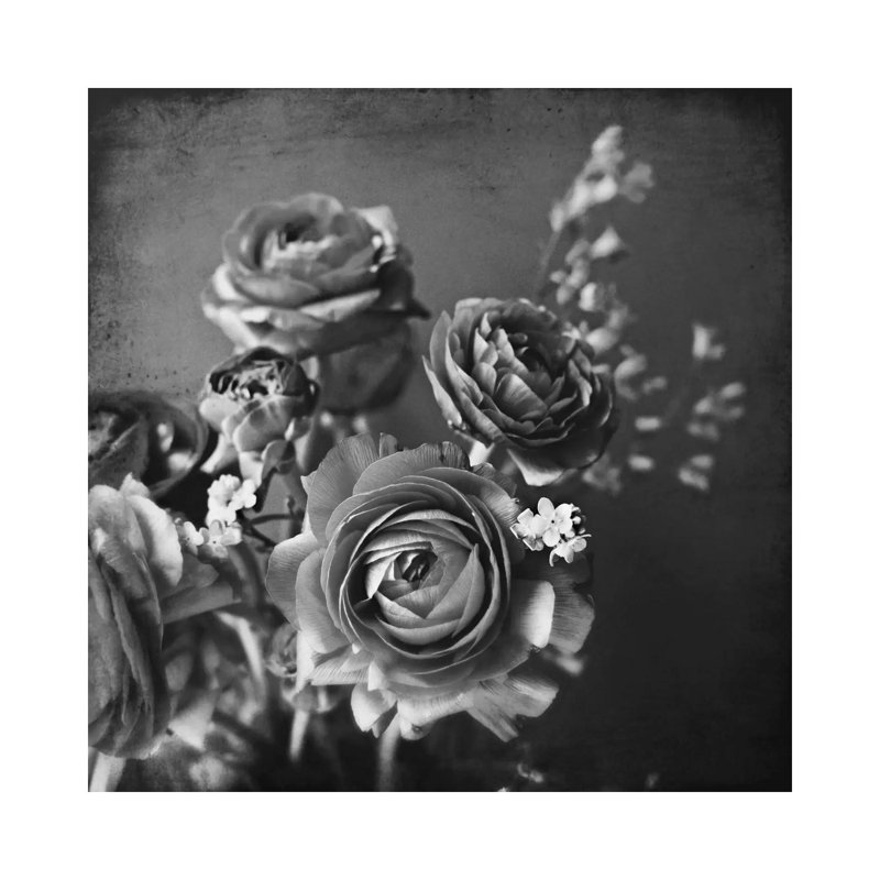 Silvery Flowers by Lupen Grainne - Wrapped Canvas Gallery-Wrapped Canvas Giclée, 30.48cm H x 30.48cm W