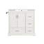 Meuble-lavabo 42 po avec lavabo en céramique, armoire autoportante à 4 tiroirs, portes à fermeture douce et porte-serviettes réversible-1031493340