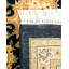 Tapis noir / brun / beige noué à la main de conception unique 8 pi 2 po x 10 pi 6 po Hayner