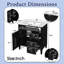 Meuble-lavabo autoportant en bois aggloméré 30 po avec lavabo en céramique blanc, armoire de salle de bain noire avec 2 tiroirs, tablettes de porte réglables et tiroir basculant-130996260-130996263