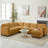 7-Piece Upholstered Corduroy Sectional-1228022343