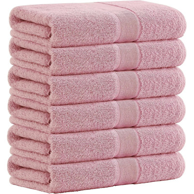 Ensemble de 6 serviettes de bain en mélange de coton Dylynn