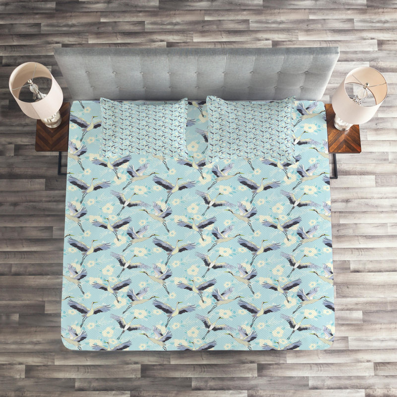 Coastal Polyester Coverlet, King Bedspread + 2 Shams