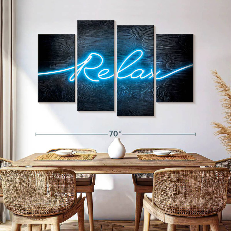 Tergel Relax Blue Neon, 42" H x 68" W