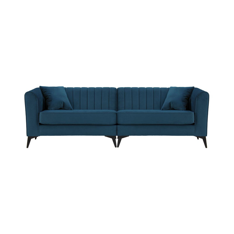 Ahmaud 4 Seater Sofa, Blue
