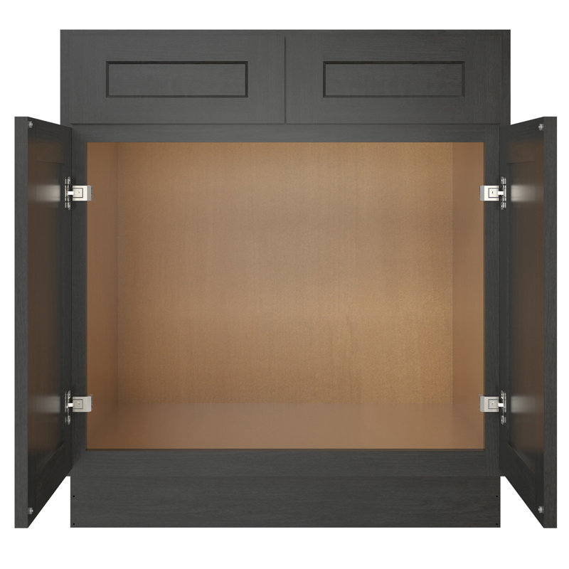 Cozy Design 30'' Single Bathroom Vanity Base Only, Shaker Charcoal