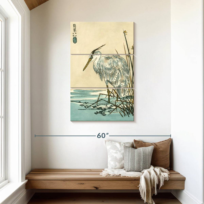 Brampt Oriental Crane I, 45" H x 28" W