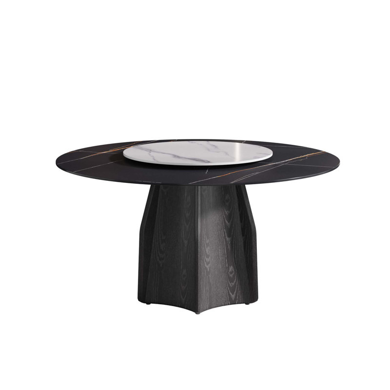 Table de salle à manger Modern Modern, Noir / blanc