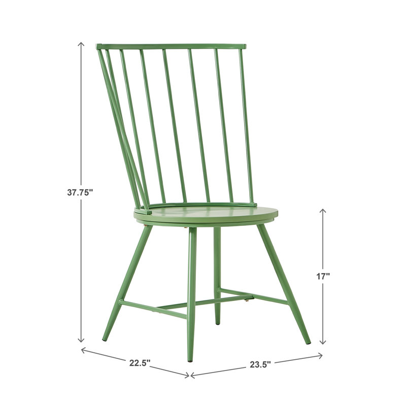 Blum 60" Black Finish Dining Set - 5-Piece, Black Dining Table And High Back Windsor Dining Chairs, Meadow Green