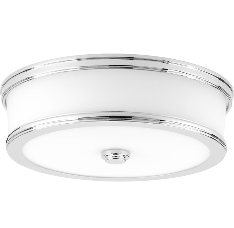 Vanderhoof Glass Flush Mount, 3.50" H x 10.50" W x 10.50" D, Polished Chrome
