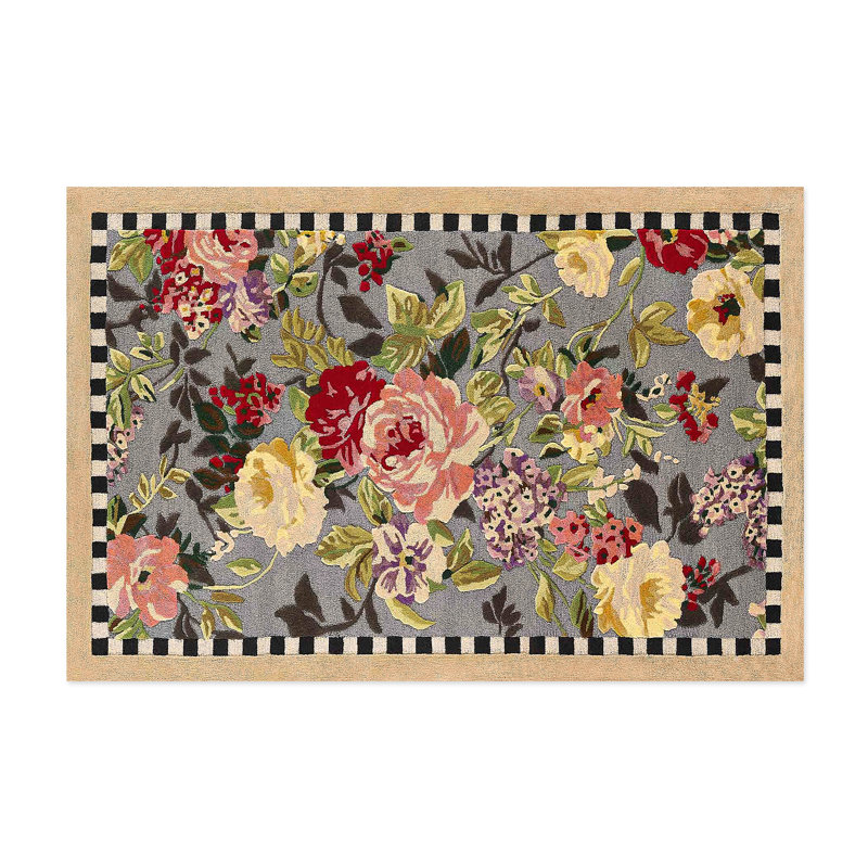 Tudor Rose Washable Rug, Rectangle 2' x 3'