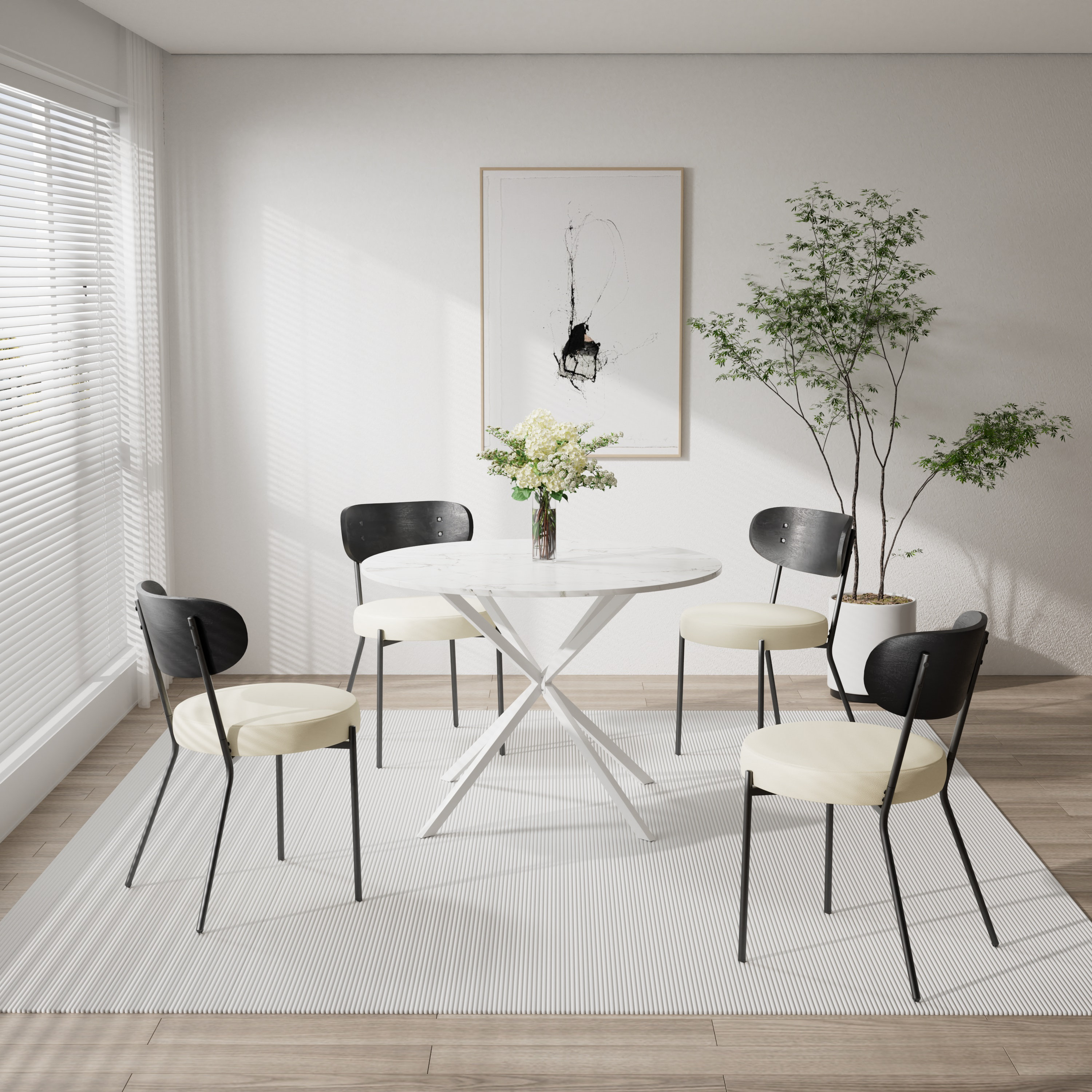 Ivy Bronx 5 - Piece Pedestal Dining Set - Wayfair Canada