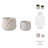 Textured Seashell Ceramic Outdoor Planter for Living Room and Home Decor - Coastal Indoor Flower Pots for Patio Styling - Set of 2, 9", 7", White