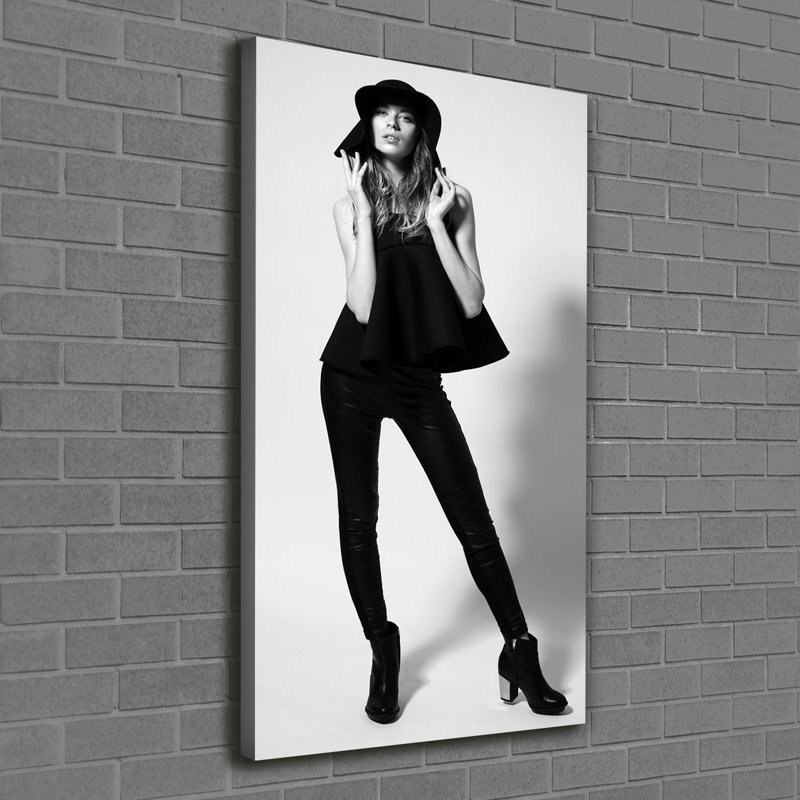 Woman In Black - Wrapped Canvas Print