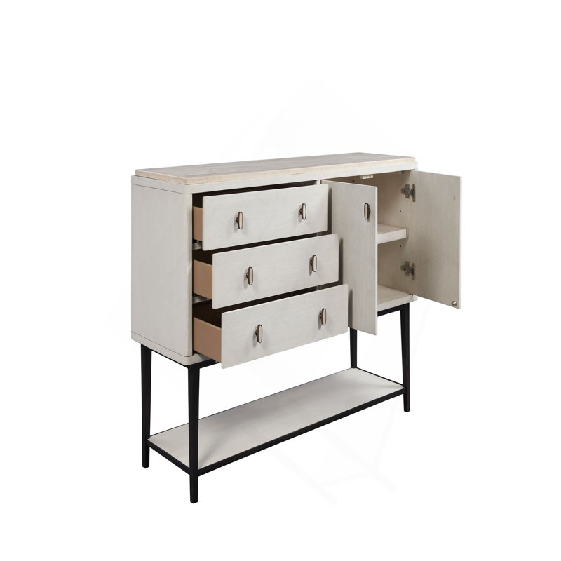 Desserte Vanilla avec base en métal
