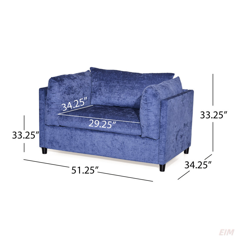 Fauteuil club Holasek, Polyester bleu marine