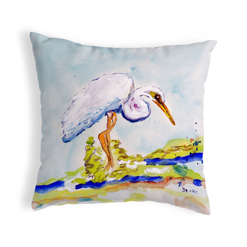 Housse de coussin intérieur / extérieur Egret Egret