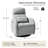 Abelie Modern Dual Motor Power Swivel Nursery Recliner with Auto Rocking Function-1032917569