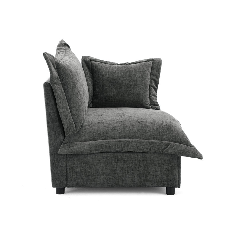 Upholstered Armchair, Dark Grey