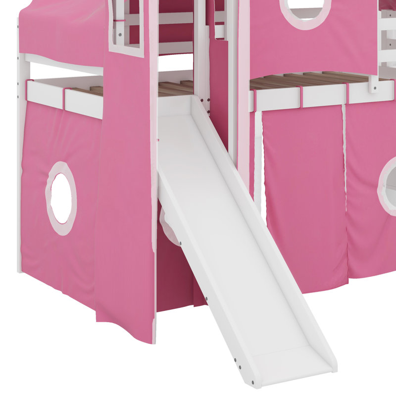 Lit mezzanine simple avec tente et tour