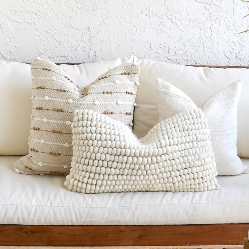 3 Pieces Textured Pillow Covers