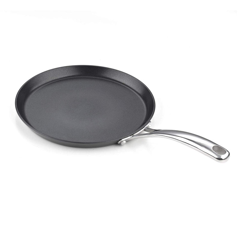 Cooks Standard 9.5-Inch Black Nonstick Hard Anodized Crepe Pan