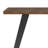 Lowry 54"W Solid Acacia Wood Flat Top Desk, Industrial Style with Angled Metal Legs