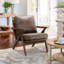 Salma 29.5" Wide Solid Wood Frame Upholstered Mid Century Modern Retro Accent Chair-65772982