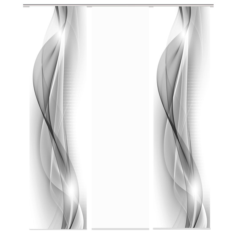 Passmore Semi Sheer Curtain Panel Pair, Grey