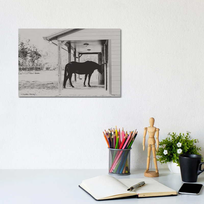 Horse At Home by Melissa Hanley - Wrapped Canvas Print, 20.32 cm H x 30.48 cm W