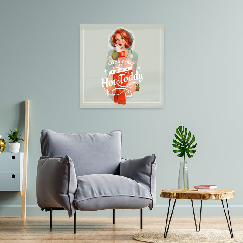 Art contemporain rétro, art d'hiver rétro, H 24 po x l 24 po