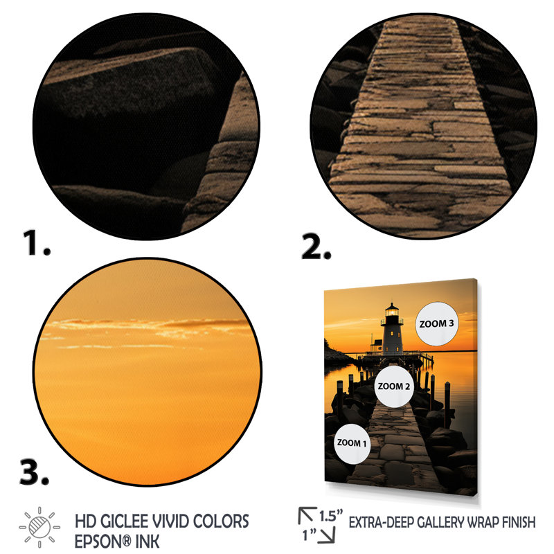 Port Maritime Solace II - Imprimé, H 32 po x l 24 po x P 1 po, Cadre naturel flottant