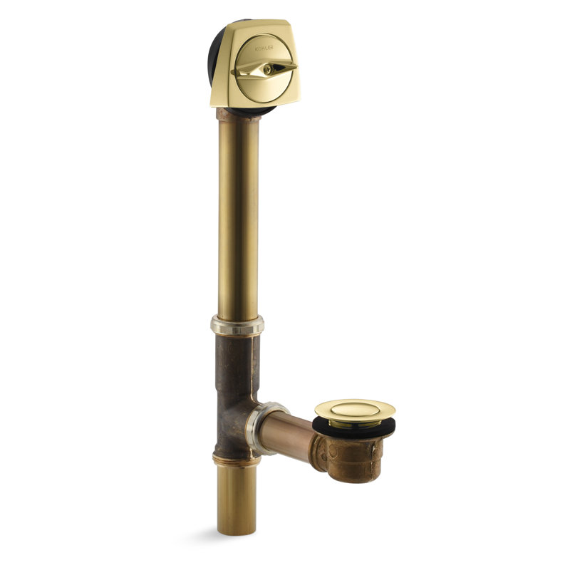 Drain de baignoire Clearflo, Laiton poli éclatant