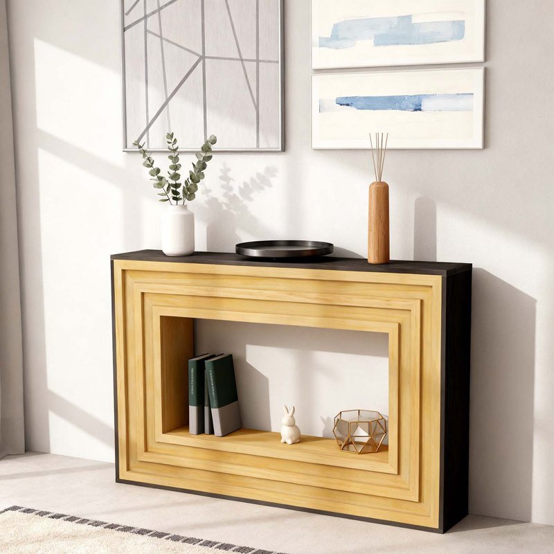 Modern Contrast Console Table,Perfect for Stylish and Functional Home Decor