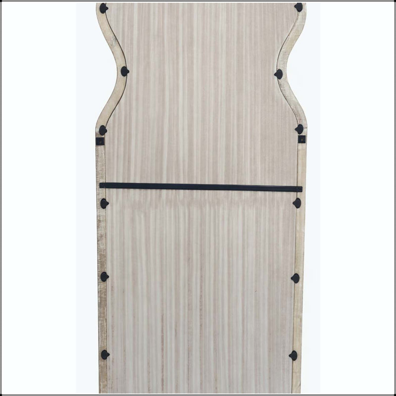 Vase-Inspired Full Length Wall Mirror with Mango Wood Frame