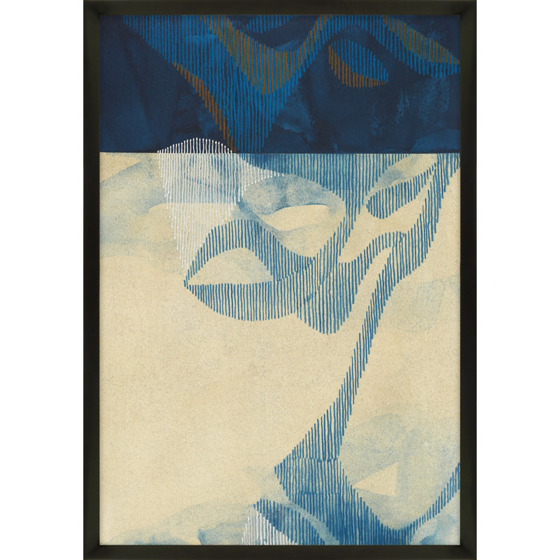 Far North 3 Painting by Jacques Pilon, Black Framed, 20" H x 14" W x 1.25" D