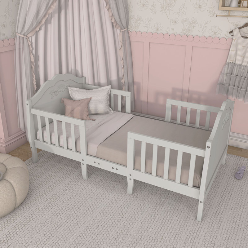 Kids Toddler Bed, Platinum