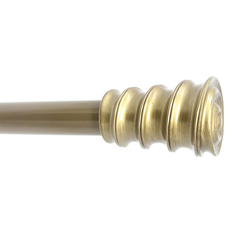 Tringle à rideaux simple réglable 1 po Pompa, H 1 po x l 84 po x P 1 po, Doré de la Renaissance
